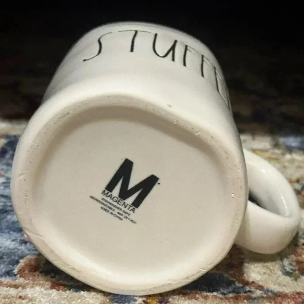Rae Dunn (Older/Early) “STUFFED” Magenta Coffee/Tea Mug Cup